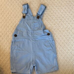 Little English Light Blue Cotton Short Overalls